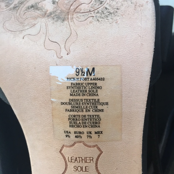 Kenneth Cole Reaction Strappy Bow Black Heels 9.5 - Picture 4 of 8